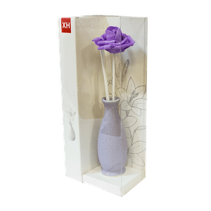 Ароматизатор Роза в вазе с аромамаслом Роза 21 см фиолетовый
