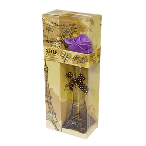 Ароматизатор Эйфелевая башня Роза с аромамаслом Лаванда 21 см фиолетовый