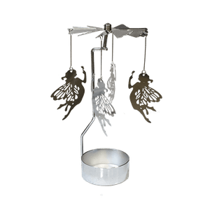 Подсвечник вращающийся 14 см Нимфы серебро