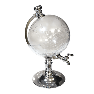 Минибар Глобус 3,5 л 38 см серебро