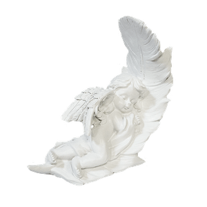 Ангел в крыле 11х11 см Сон белый лево