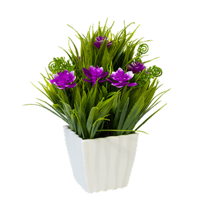 Букет декоративный Весенний 22 см пурпурный