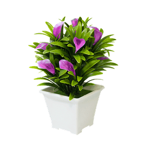 Букет декоративный Каллы 18 см пурпурный