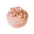 Шкатулка круглая 9х8 см Каллы лепка розовая
