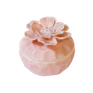 Шкатулка круглая 8х8 см Хризантема розовая
