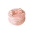 Шкатулка круглая 8х6 см Бантик нежно-розовая