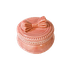 Шкатулка круглая 8х6 см Бантик розовая