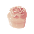 Шкатулка Сердце 7х7 см Роза лепка нежно-розовая