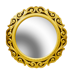 Зеркало 58 см матовое золото