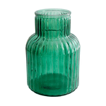 Ваза Веста 20 см серия Эконом изумрудная прозрачная