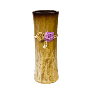 Ваза Цветы 30 см капучино керамика