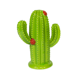 Копилка Кактус 14х18 см Цветочки зеленая