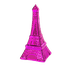 Копилка Эйфелева башня 10х20 см малиновый металлик