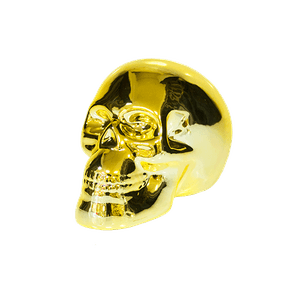 Копилка Череп 16х12 см золотой керамика