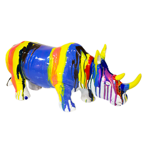 Носорог 50х23 см желто-сине-белый
