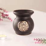 Аромалампа Иероглиф 8 см серия Эконом черная полуматовая