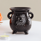 Аромалампа Котел 10 см серия Эконом Резная Сова черная