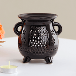 Аромалампа Котел 10 см серия Эконом Резная Сова черная