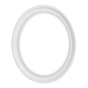 Рама для зеркала Глория 41х50 см овальная белая