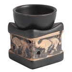 Аромалампа Караван слонов 8 см серия Эконом квадро черная матовая с серым