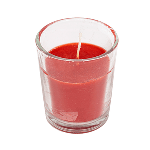 Свеча в стакане 6 см аромат Красной розы 6 алая