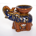 Аромалампа Слоник Хобот вверх 10 см серия Эконом коричневая с фиолетовым