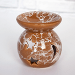 Аромалампа Ясная ночь 8 см серия Эконом коричневая с белым