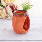 Аромалампа Мая 8 см серия Эконом коралловая с коричневым