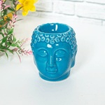 Аромалампа Голова Будды 8 см серия Эконом голубая