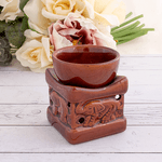 Аромалампа Караван слонов 8 см серия Эконом темно - коричневая заливная