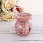 Аромалампа Ясная ночь 8 см серия Эконом коралловая с белым