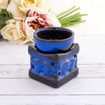 Аромалампа Караван слонов 8 см серия Эконом квадро черно - синяя