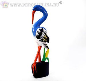Цапля на подставке 11*40*6см цв асс цвет дерево/1ш