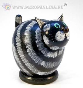Копилка Кот в полоску 16*15см цв асс дер албезия/1