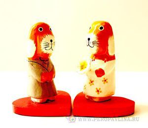 Собаки Love Нр2шт 15х10х7см