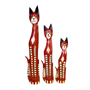 Кошки Полоска Н-р3шт 100(80,60)см красные