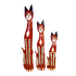 Кошки Полоска Н-р3шт 100(80,60)см красные