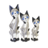 Кошки Голубые глазки Нр3шт 35(30,25)см серо-белые