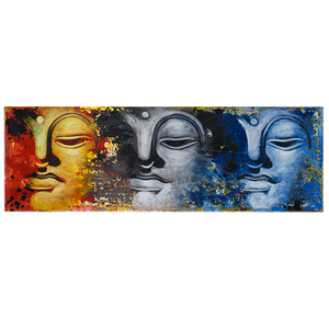 Картина маслом Будда Триптих Абстракция 90х30 см