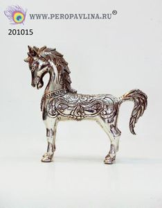 Лошадка 18*20см серебро бронза/1шт