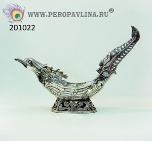 Чаша Гаруда 40*27см серебро бронза/1шт