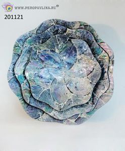 Тарелка Н-р3шт 30(24,20)см голубая