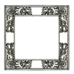 Рама резная для зеркала Маргарита 70х70 см inside 45х45 см античное серебро
