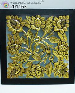 Картина Подсолнух Gold 60*60см резная