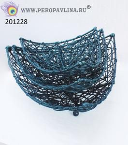 Набор 3 шт WH Тарелка Три угла40(34,27)см чер ротанг/1нб