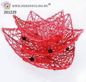 Тарелка Три угла Нр3шт 40(34,27)см крас ротанг/1нб