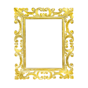 Рама Резная для зеркала Имперо 50х60 см inside 32х42 см White Gold