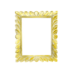 Рама резная для зеркала Лейла 50х60 см inside 32х42 см White Gold