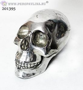 Череп 10*10см серебро бронза/1шт
