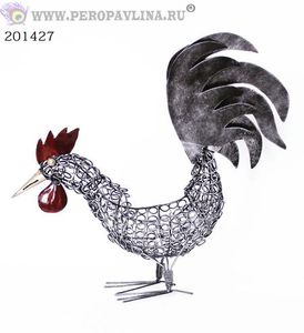 Корзинка Петушок 37*34см черн металл резной/1шт